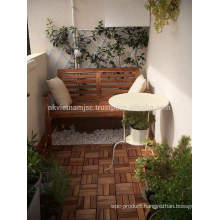 6 slats Acacia Wood Interlocking Deck Tile from Vietnam